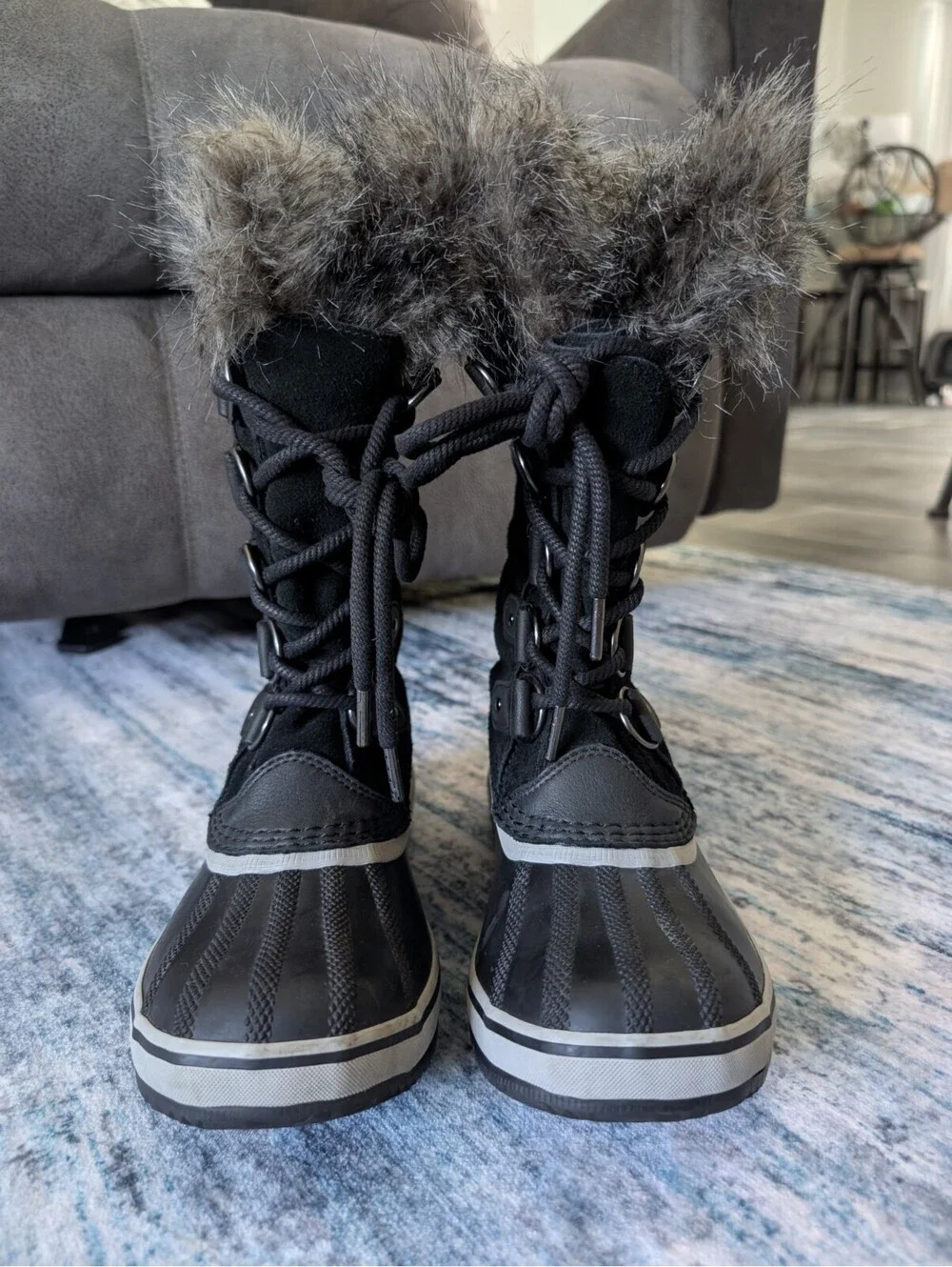SOREL Joan Of Arctic Waterproof Boots Womens Size 7 Snow Rain Winter Faux Fur